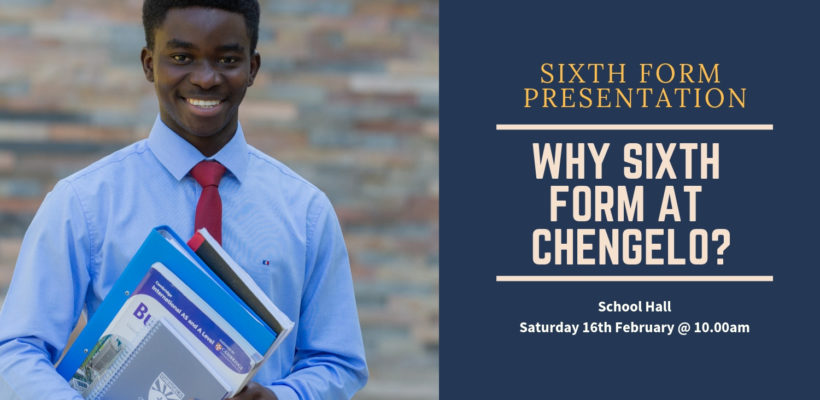 Sixth Form Presentation, Saturday 16th Feb @ 10am