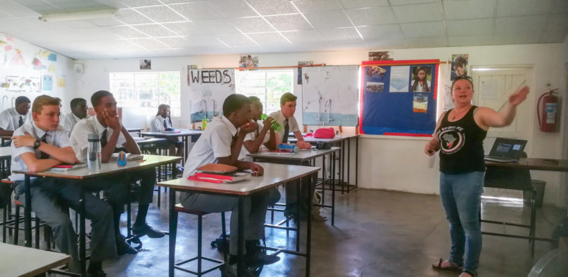 Ex-Student Helen Taylor-Boyd visits Form 4 Agriculture Class